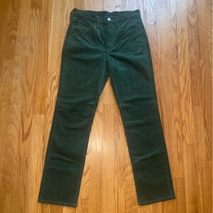 J. Crew Forest Green Straight Leg Corduroy Jeans